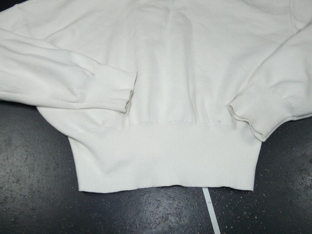 ALO Scholar Knit Cropped Full Zip Jacket Ivory Women's Small Foldable Collar - Picture 7 of 16